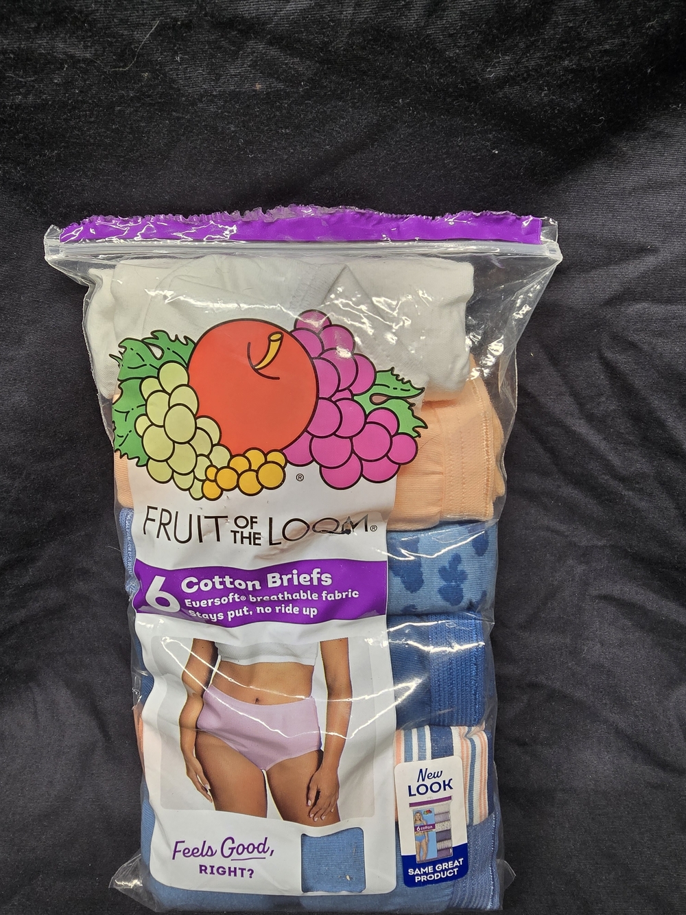 Fruit of the Loom Women's 6-Pack Cotton Briefs XL Size 8 NWT Assorted Colors.
